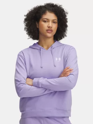 Dámská mikina UNDER ARMOUR UA RIVAL TERRY HOODIE 6005511-538 FIALOVÁ