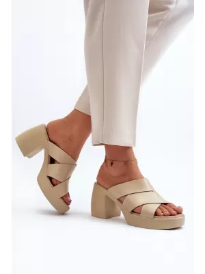 Dámské žabky ZAZOO 40373 BEIGE