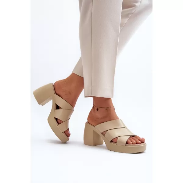  Dámské žabky ZAZOO 40373 BEIGE 