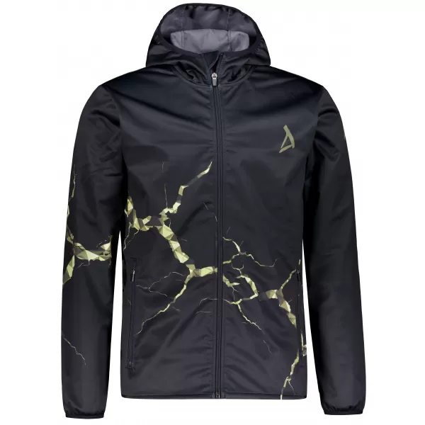  Pánská softshellová bunda premium ALTISPORT VOJ/ALM129JACK01 ČERNÁ/MILITARY 
