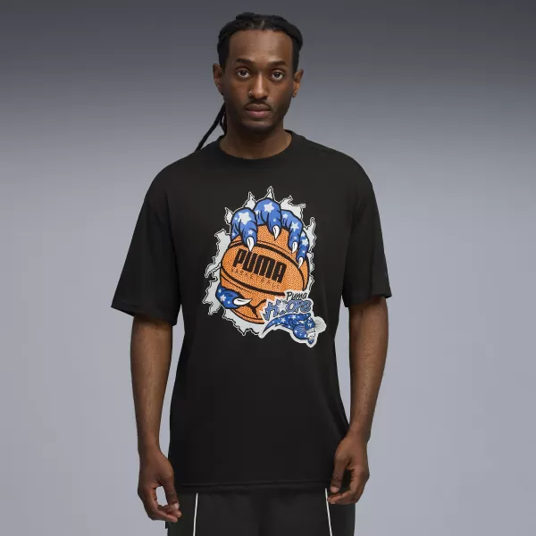  Pánské triko PUMA HOOPAVERSE TEE 3 632891-02 PUMA BLACK 