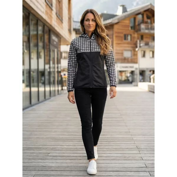  Dámská softshellová bunda premium ALTISPORT VOJ/ALW048JACK01 ČERNOBÍLÁ 