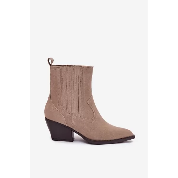  Dámské boty na podpatku BOTO DYLIRA 40941 BEIGE 