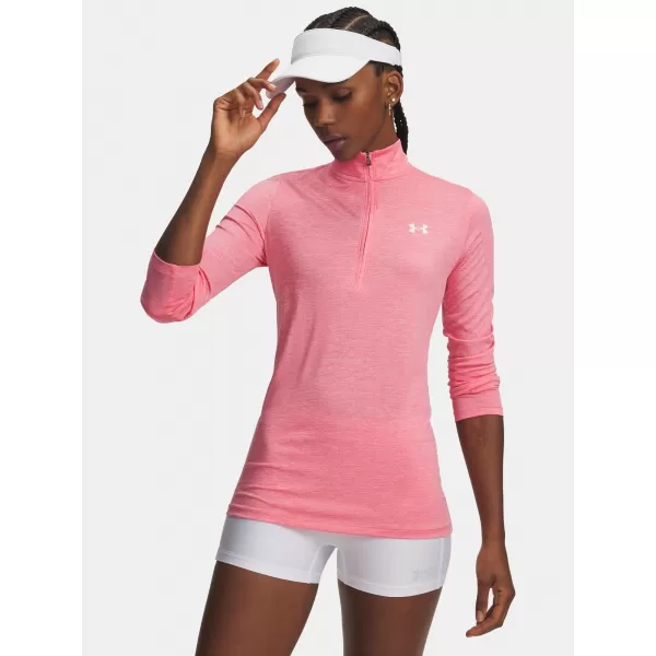  Dámské triko TECH 1/2 ZIP- TWIST 1384225-601 RŮŽOVÁ 