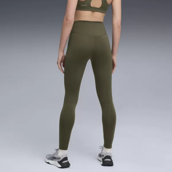  Dámské legíny PUMA W CLOUDSPUN TIGHT - HW FL 527452-70 DARK OLIVE 