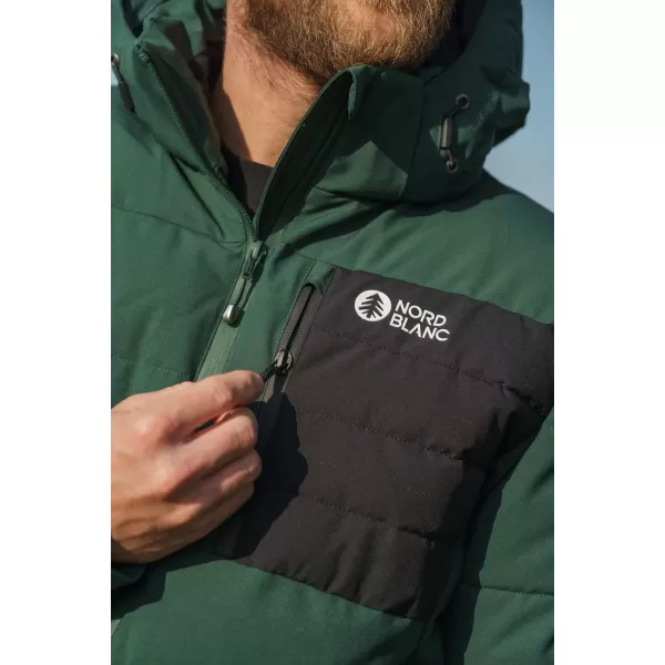  Pánská zimní bunda NORDBLANC BRAMBLE NBWJM8258 TMAVĚ ZELENÁ 