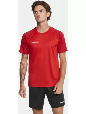 Pánské kontrastní sportovní tričko CRAFT TW Squad Go Contrast Jersey M JASNĚ ČERVENÁ/EXPRES