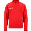 Dětská tréninková bunda s 1/4 zipem CRAFT TW Evolve 2.0 Half Zip Jr JASNĚ ČERVENÁ