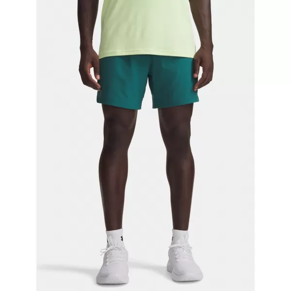  Pánské kraťasy UNDER ARMOUR VANISH WOVEN 6IN SHORTS 1373718-338 ZELENÁ 