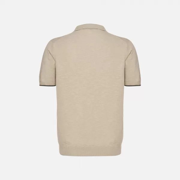  Pánské triko GEOX KNIT G012318 BÉŽOVÁ 