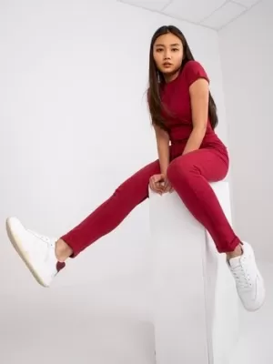 Dámské tepláky BASIC FEEL GOOD RV-DR-3589.06X BURGUNDY
