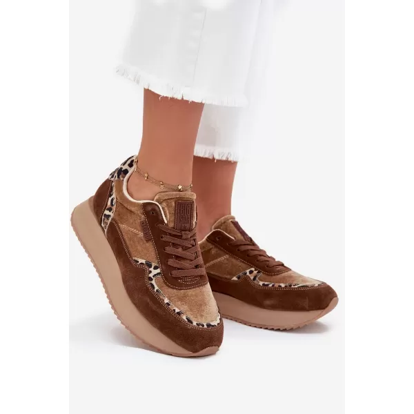  Dámské tenisky BIG STAR OO274A313 BROWN/BEIGE 