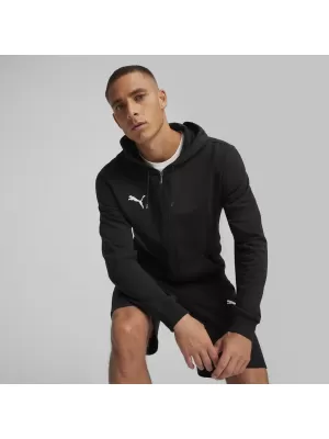 Pánská mikina PUMA TEAMGOAL CASUALS HOODED JACK 658595_03 PUMA BLACK/PUMA WHITE