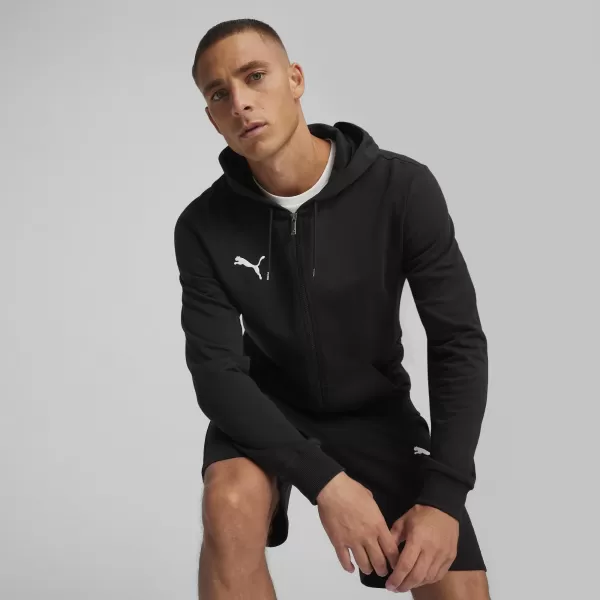  Pánská mikina PUMA TEAMGOAL CASUALS HOODED JACK 658595_03 PUMA BLACK/PUMA WHITE 
