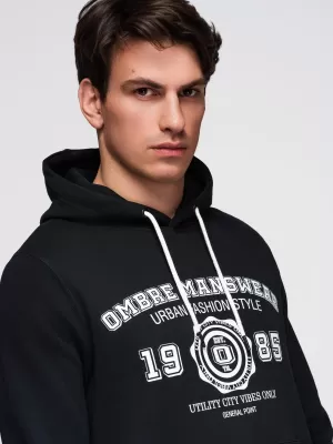 Pánská mikina OMBRE B1714 BLACK