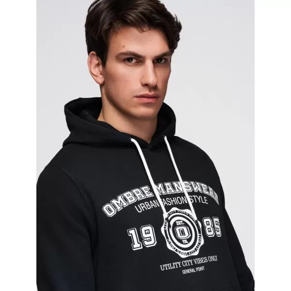  Pánská mikina OMBRE B1714 BLACK 