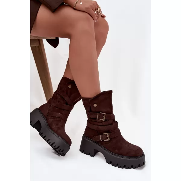  Dámské boty na podpatku BOTO NERELISA 40379 BROWN 