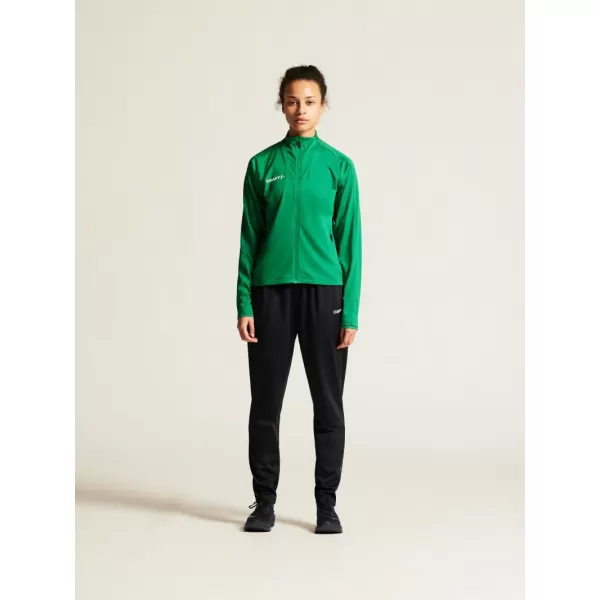  Dámská tréninková bunda CRAFT TW Evolve 2.0 Full Zip Jacket W TÝMOVĚ ZELENÁ 