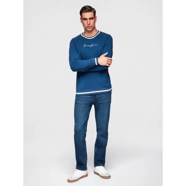  Pánská mikina OMBRE OM-SSNZ-0244 DARK BLUE 