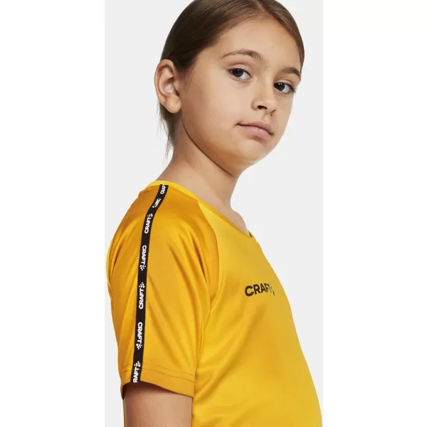  Dětské kontrastní sportovní tričko CRAFT TW Squad Go Contrast Jersey Jr ŠVÉDSKÁ ŽLUTÁ/ZLATÁ 
