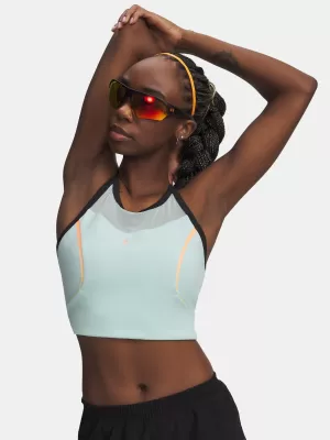 Dámské tílko UNDER ARMOUR UA VELOCITI ELITE CROP TANK 6009499-703 ZELENÁ