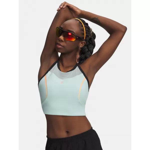  Dámské tílko UNDER ARMOUR UA VELOCITI ELITE CROP TANK 6009499-703 ZELENÁ 