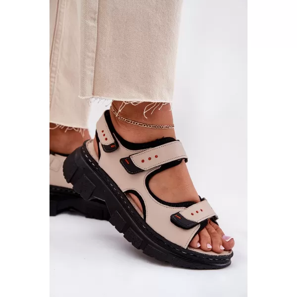  Dámské sandály ARTIKER 56C0471 BEIGE/BLACK 