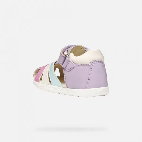  Dívčí sandály GEOX SANDAL MACCHIA B254WB08502C8888 FIALOVÁ 