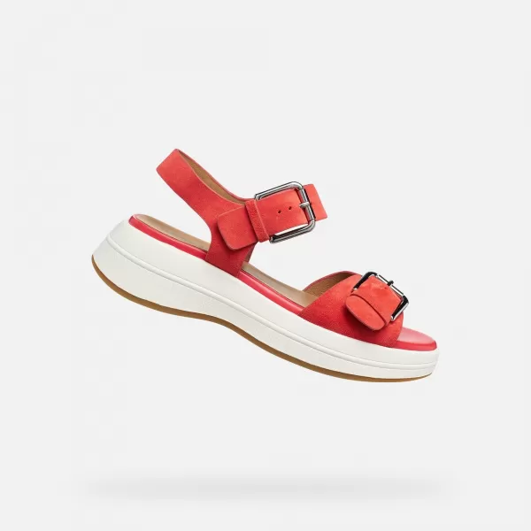  Dámské sandály GEOX SPHERICA ECUB-3 S G012855 ČERVENÁ 