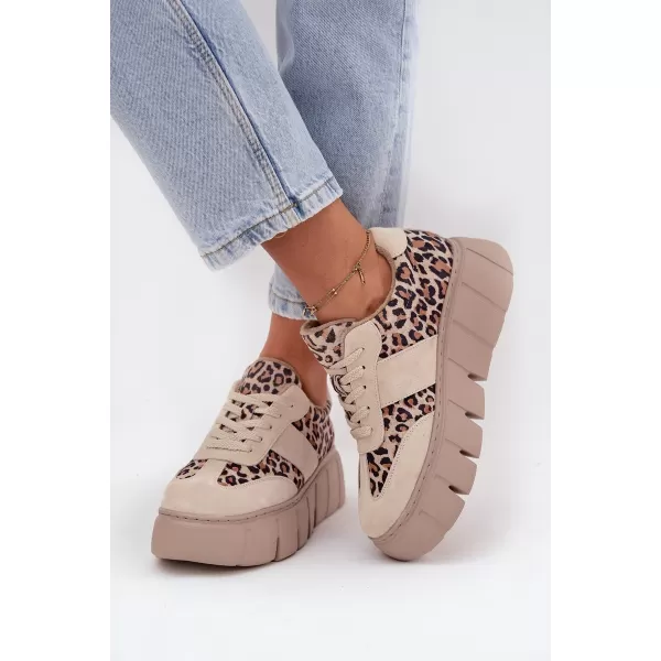  Dámské tenisky VINCEZA LEOPARDO BEIGE 