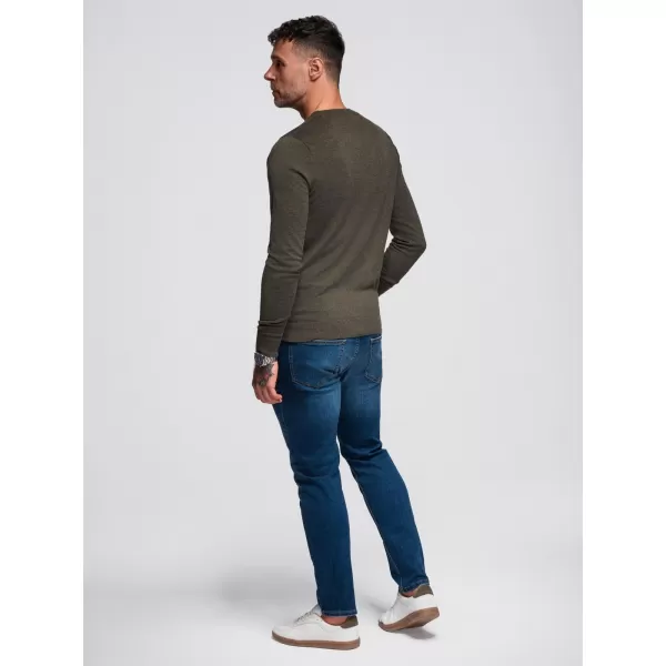  Pánský svetr OMBRE OM-SWBS-0106 OLIVE MELANGE 