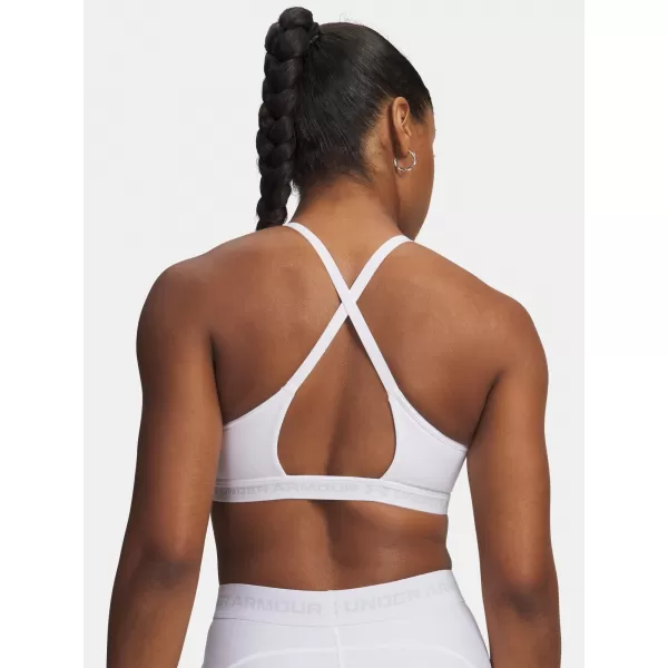  Dámská podprsenka UNDER ARMOUR CROSSBACK LOW BRA 1386424-102 BÍLÁ 