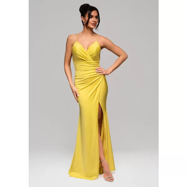  Dámské šaty LARICA LA-OM-DLR155 YELLOW 