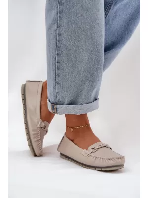 Dámské mokasíny S.BARSKI LR51-547 BEIGE