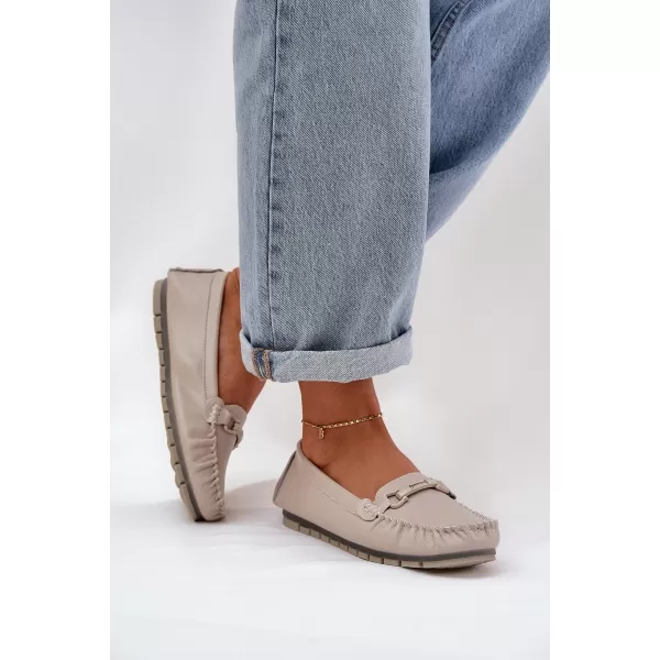  Dámské mokasíny S.BARSKI LR51-547 BEIGE 