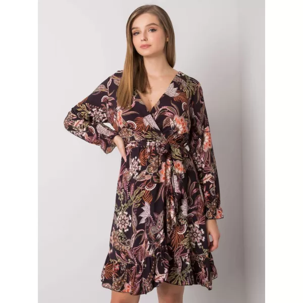  Dámské šaty OCH BELLA TW-SK-BI-H2515.38X BLACK AND BEIGE 