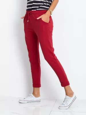 Dámské tepláky BASIC FEEL GOOD RV-DR-3589.06X BURGUNDY