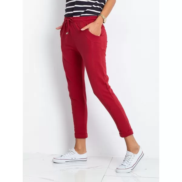  Dámské tepláky BASIC FEEL GOOD RV-DR-3589.06X BURGUNDY 