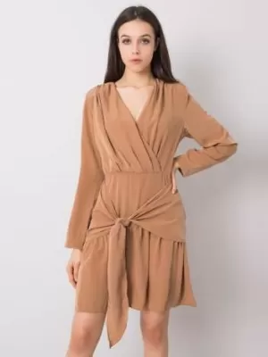 Dámské šaty RUE PARIS 322-SK-10099.40 LIGHT BROWN