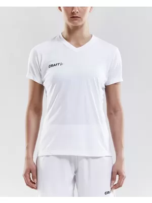 Dámské sportovní tričko s výstřihem do V CRAFT TW Squad Go Jersey Solid W BÍLÁ