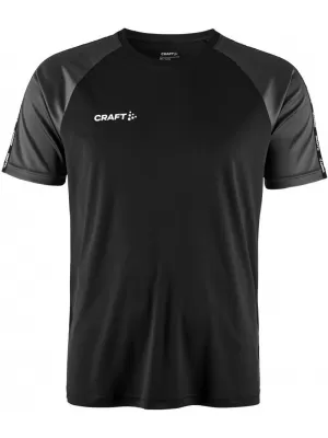 Pánské kontrastní sportovní tričko CRAFT TW Squad Go Contrast Jersey M ČERNÁ/ŽULOVÁ