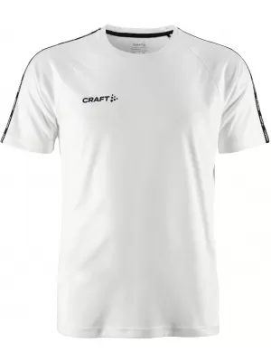 Pánské kontrastní sportovní tričko CRAFT TW Squad Go Contrast Jersey M BÍLÁ