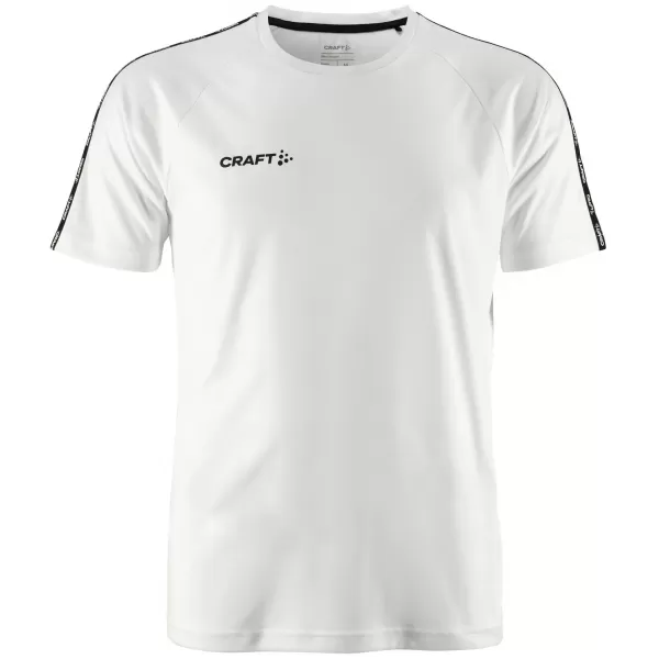  Pánské kontrastní sportovní tričko CRAFT TW Squad Go Contrast Jersey M BÍLÁ 