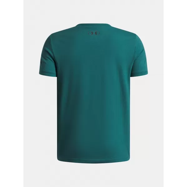  Chlapecké triko UNDER ARMOUR UA B LOGO WM COLLAGE SS 6009271-338 ZELENÁ 
