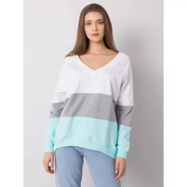  Dámská mikina RUE PARIS RV-BL-5972.07 WHITE-GRAY 