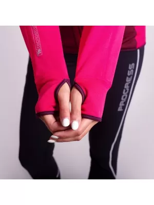 Dámská mikina PROGRESS TISPA ZIP FUSCHIE/ŠVESTKA