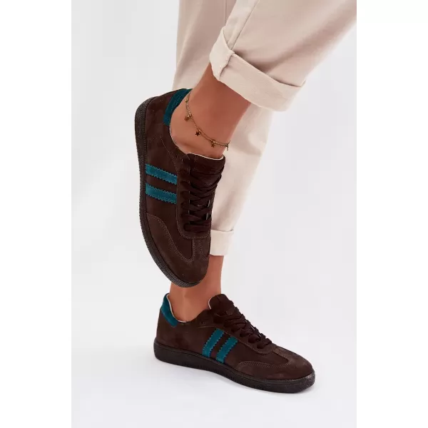  Dámské tenisky ZAZOO N1068 BROWN/BEIGE 