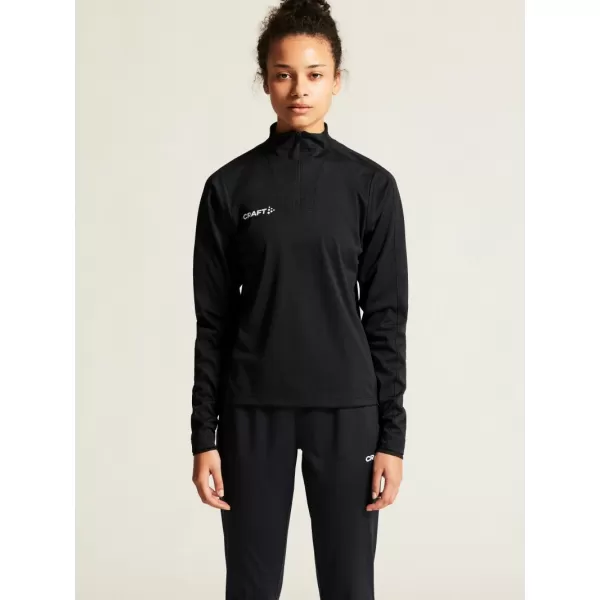  Dámská tréninková bunda s 1/4 zipem CRAFT TW Evolve 2.0 Half Zip W ČERNÁ 