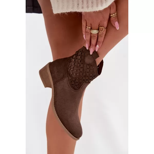  Dámské boty na podpatku BOTO BRIAVINE 41827 BROWN 