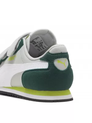 Dětské boty PUMA CABANA RACER SL 20 V PS 383730-19 LIGHT GRAY/WHITE/DARK MYRTLE